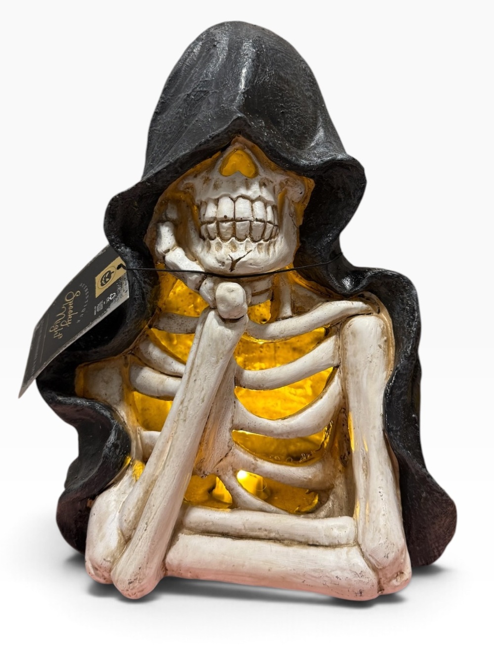 Spooky night Skeleton Figurine in Black & White